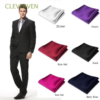 cleverven nuevo pañuelo fiesta color sólido toalla de bolsillo boda 1 pc cuadrado hombres liso satén/multicolor