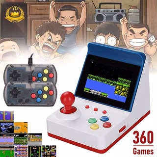 Consola de videojuegos de mano HSU Mini Retro FC roja y blanca consola de juegos de doble mango