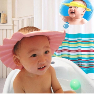 elegant1 bebé gorro de baño sombrero ajustable protector de pelo escudo niño champú seguro ducha suave lavado/multicolor (2)