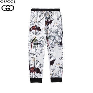 Original GUCCI_pantalones de chándal GUCCI_Joggers nuevo listo stock Unisex de alta calidad clásico impreso cómodo Noble flor pantalones (1)