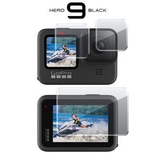Protector de pantalla de vidrio templado para Gopro Hero 10 9 negro lente de protección de la película protectora Gopro 9 accesorios