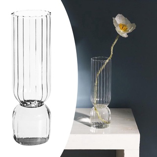 florero de flores de vidrio florero decorativo florero decoración de oficina hogar centros de mesa