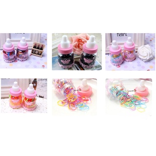 *LYG Multi-color Rubber Bands Small Hair Bands Elastic Hair Tie With Milk Bottle
