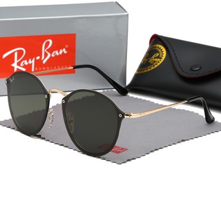 Ray Ban gafas de sol hombres y mujeres modelos marco redondo moda gradiente lente tendencia retro gafas de sol 0RB3574N (1)