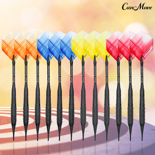 Canmove 12Pcs Soft Darts Shaft Tip Flights with Bag Gaskets Blade Protector Replacement