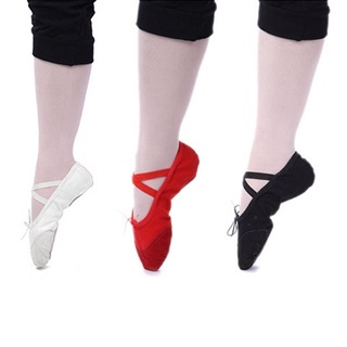 weimeiyu mujeres niños cómodo lona suave Split suela Ballet danza tendón zapatos