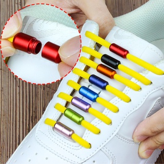 Elastic Shoe Laces Round No Tie Shoelaces for Kids and Adult Shoelace for Sneakers Quick Lazy Laces Colorful Sneakers Shoelace Quick Lazy Metal Lock Laces Shoe Strings