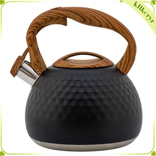 2.8L Black Whistling Tea Kettle Water Kettle, Food-Grade Stainless Steel, Loud Whistle Sound