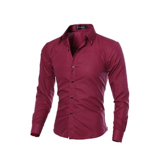 Camisas casuales de lujo para hombre de moda/camisas ajustadas con botones de manga larga (1)