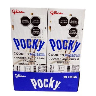 Glico Pocky chico sabor Cookies and Cream 40 gr (galleta con crema) Base con 10 pz