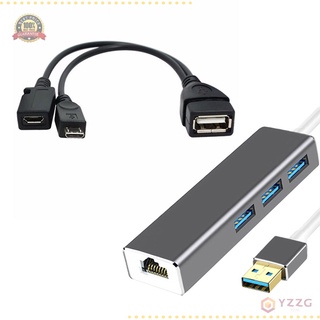 [0906] Conector Ethernet de 3 puertos USB HUB LAN y adaptador OTG para Amazon Fire 3 puertos