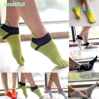 wondfilly3 Women High Quality Comfortable Sport Ankle Protect Foot Five Fingers Toe Socks DSCS