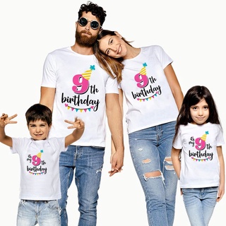 es mi número de cumpleaños número de la familia de coincidencia camiseta ropa de bebé mamá papá niños tee ropa de los niños