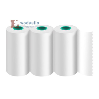W&S 3 rollos de caja registradora de papel adhesivo de impresión térmica fotos de papel mal preguntas notas de impresión de papeles pegajosos para Mini impresora portátil foto impresora térmica 30 x 57 mm