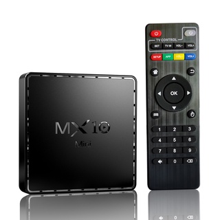 MX10 Mini Android 10.0 Smart TV Box UHD 4K Media Player Allwinner H313 Quad-core H.265 VP9 1GB / 8GB 2.4G WiFi 100M LAN Remote Control