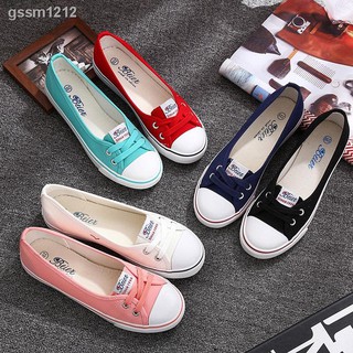 ☂ clásico de las mujeres zapatos de lona de arte salvaje poco profundo zapatos de boca estudiantes coreano encaje hasta verano INS casual blanco sh (1)