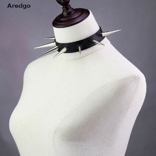 [Aredgo] Metal Spike Rivets Rock Gothic Chokers PU Leather Stud Collar Choker Necklace Hot Sale (8)
