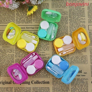 bonjo Mini Mirror Contact Lens Travel Kit Easy Carry Case Storage Holder Container Box