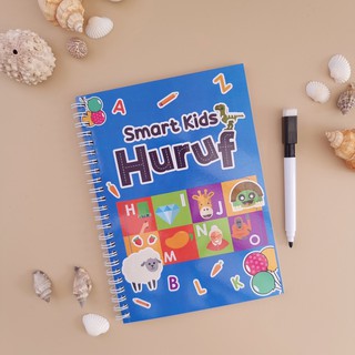 Libro de trabajo SMART KIDS Learning Letters ALPHABET - libro de educación infantil - limpie y limpie hoja de trabajo - libro ocupado - libro de actividades