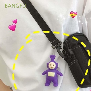 BANGFU Fashion Cartoon Keychain Cute Car Keyring Teletubbies Keychain Creative Bag Pendant Ancient Plastic Doll Unisex Backpack Pendant/Multicolor