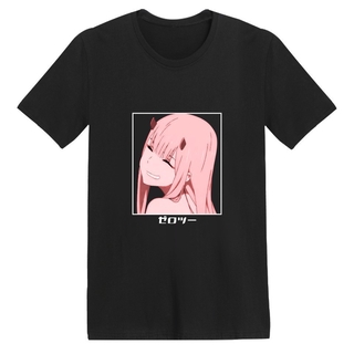Zero Two Darling In The Franxx T-shirt Short Sleeve Anime Tops Cosplay Tee 3D Round Neck Casual Woman Shirt Plus Size (1)
