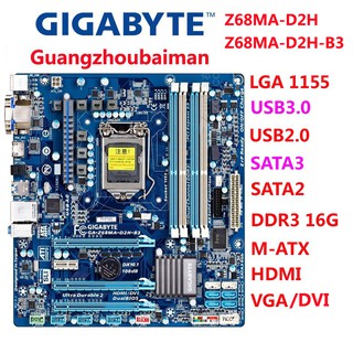 gigabyte ga-z68ma-d2h-b3 ga-z68ma-d2h-b3 placa base lga 1155 placa base z68 placa base ddr3 32g m-atx sata3
