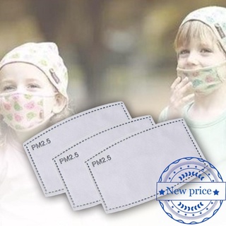 10pcs adulto/niños pm2.5 máscara filtro de 5 capas filtros de papel activado boca insertar máscara antiniebla m0f6