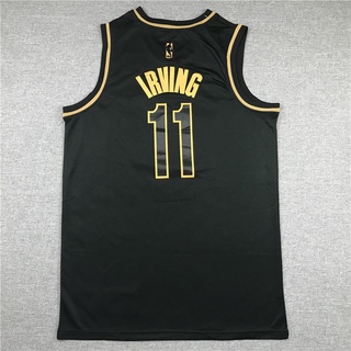 [mz] camiseta de la nba brooklyn nets no.11 irving irving jersey deportivo jersey clásico negro dorado