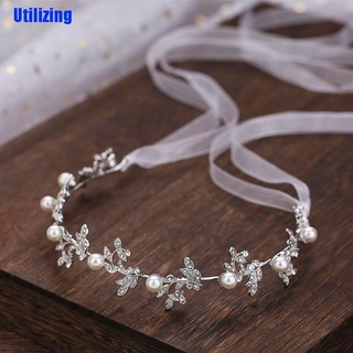 [Utilizing] diadema de diadema de plata brida de perla diadema fiesta fiesta de noche joyería de lujo