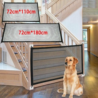 110 cm X 75cm 180cm X 75cm retractable Pet Dog Gate seguridad de seguridad para bebés de niños escalera de aislamiento
