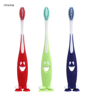 rin 3Pcs Baby Soft-bristled Toothbrush Smiling Tooth Cleaner Training Dental Care Set