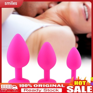 smiles Plug Anal impermeable Rhinestone diseño 3 colores Plug Anal juguete sexual para parejas