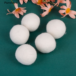 [Purelove] 5 unidades de lana natural de tela virgen reutilizable suavizante de lavandería 5 cm