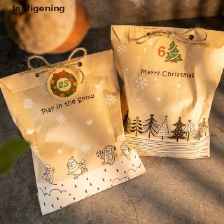 Lfeg 24sets Craft navidad bolsas de papel Kraft fiesta Favor paquete de embalaje conjunto. (4)
