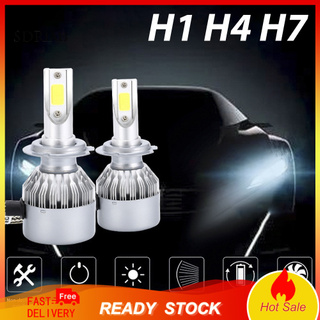 Bombilla LED Para Faros Delanteros De Coche QCD * 2 Pzas C6 H1/H4/H7 6000K/Lámpara De Conducción Súper Brillante
