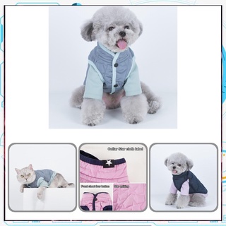 {mo} stock ropa de poliéster para mascotas, color de contraste, color para mascotas, perro, gato, color de contraste para invierno