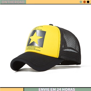 Rápido | Gorra De Béisbol Estrella De Impresión Casual Protección Solar Sombrero De Poliéster Portátil Todo-Partido Para Hombres Y Mujeres (5)