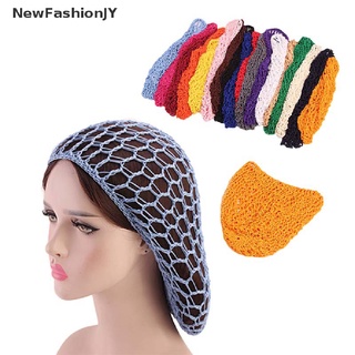 [newfashionjy] red de malla para el cabello de ganchillo, color sólido, dormir, noche, turbante, venta caliente