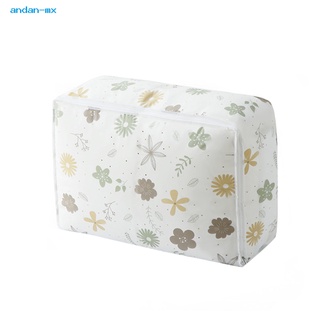andan Environmentally Collapsible Clothes Bag Printed Storage Bags with Sturdy Zipper Dust-proof for Comforter