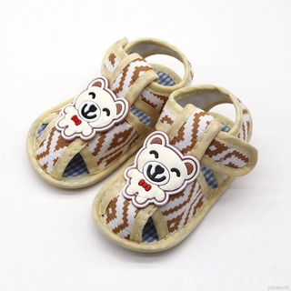Sandalias de oso de dibujos animados de verano para bebé recién nacido/sandalias de suela suave al aire libre para primeros pasos