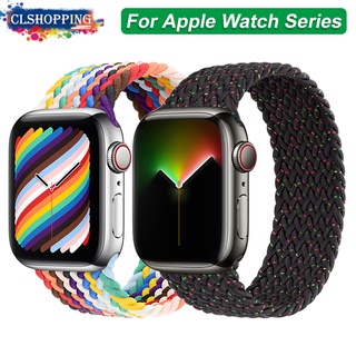 Correa De Lazo Trenzado Para Apple Watch Serie 7 45 Mm 44 Pulsera Elástica Pulseras 41 45 40 iwatch 65432 42mm38mm