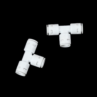[LovelycactusHG] 2pcs 1/4" 3-way Union Tee Tube Quick Connect Push Fit RO Water Reverse Osmosis Recommended