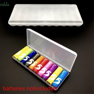 VALDA útiles cajas de almacenamiento portátil contenedor titular AA baterías para 10Pcs AA Durable plástico batería caso cubierta/Multicolor
