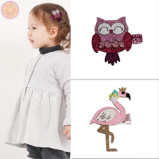 Cute Cartoon Flamingo/ Owl Hairpins Hair Clips Children Kids Girls Headwear Princess Hair Accessories