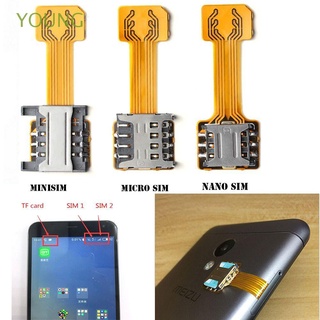 YOUNG Práctico Extensor de micro SD DIY Nano Cato Adaptador doble tarjeta SIM Telefono Android TF Universal Geek Híbrido doble ranura