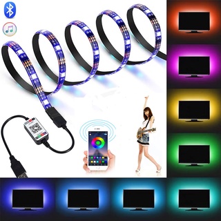 Tira De Luces Led USB RGB 5050 Bluetooth Smart Luz DC5V Impermeable Flexiblecinta Cinta Diodo1m 2M 3M 4M 5M Para TV Escritorio Pantalla Retroiluminación Lámpara