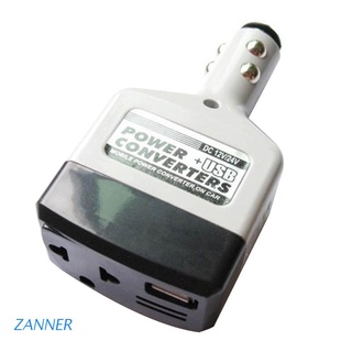 Zann-Convertidor De Corriente Para Coche (USB DC 12V/24V A AC 220V)