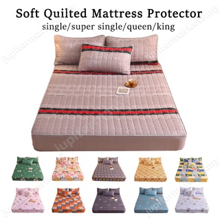 Saturn Home Cadar - Protector de colchón acolchado suave antibacteriano, individual, Super individual, Queen, King Size, sábana bajera ajustable