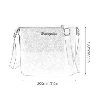 PU Leather Women Girl Cross body Square Handbag Bag Single Shoulder Bag (6)