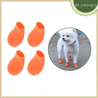 2 piezas de protección de pata de perro zapatos de perro calcetines de goma botas de perro impermeable zapatos de lluvia zapatos de nieve perro antideslizante calcetines para (8)